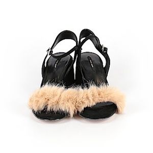 Zara Faux Fur Block Heels